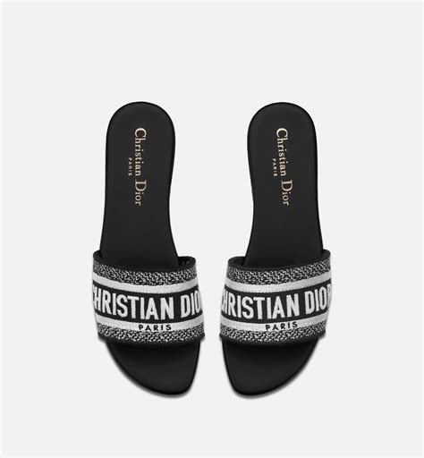 dior dway slide black|christian dior dway slide sandals.